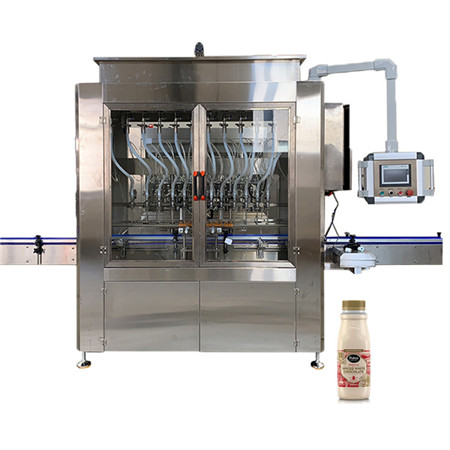 Automatický stroj na plnění kapalných lahví s uzavíracím štítkem na výrobní lince 